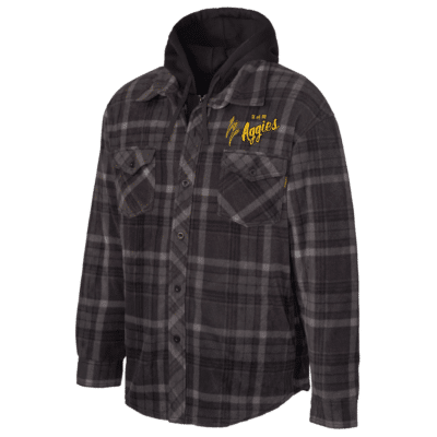 Aggies Tough Duck Plaid Sherpa-Lined Hooded Jacket