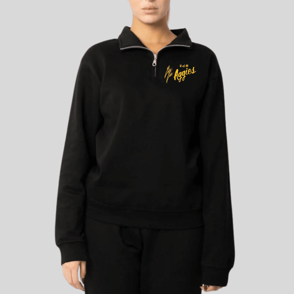 Aggies Embroidered Quarter-Zip Sweater - Image 7