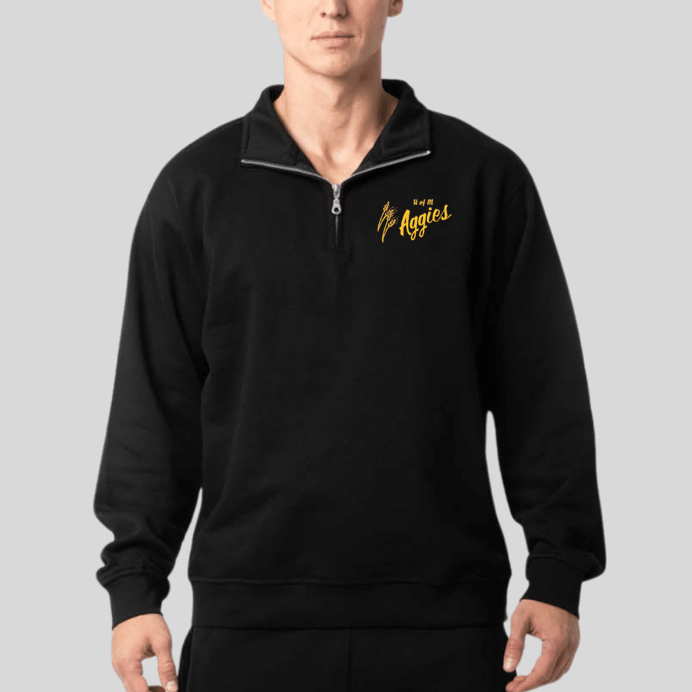 Aggies Embroidered Quarter-Zip Sweater - Image 8