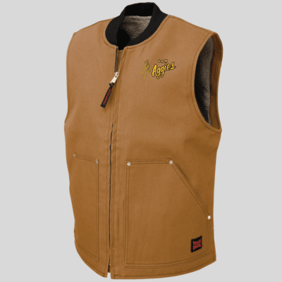 Aggies Tough Duck Canvas Sherpa-Lined Vest